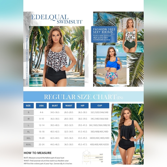 EDEL QUAL Tummy Control High Waisted Bikini - Picture 4 of 7